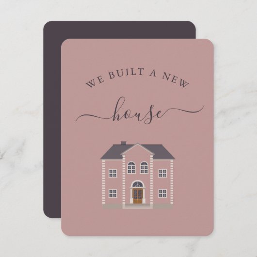 ピンクハウス我々は新しい家の発表を構築 (正面/裏面)