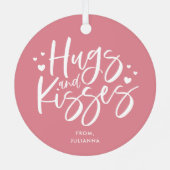 ピンクハグとキスズバレンタインデー メタルオーナメント (裏面)