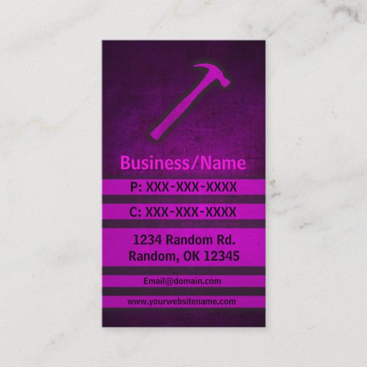 ピンクハグランジマーカスタムズの名刺 名刺 (正面)