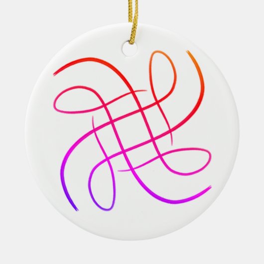 ピンクハシーマンダラ#8 セラミックオーナメント (正面)