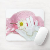 ピンクハットと白い手袋 マウスパッド (マウス)
