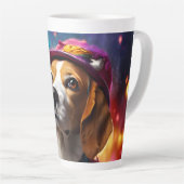 ピンクハットにビーグル カフェラテマグ (右アングル)