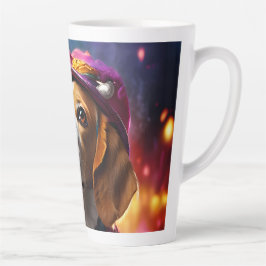 ピンクハットにビーグル カフェラテマグ