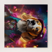 ピンクハットにビーグル ジグソーパズル (横)