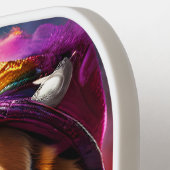 ピンクハットにビーグル ピックルボールラケット (左詳細)