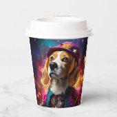 ピンクハットにビーグル 紙コップ (裏面)