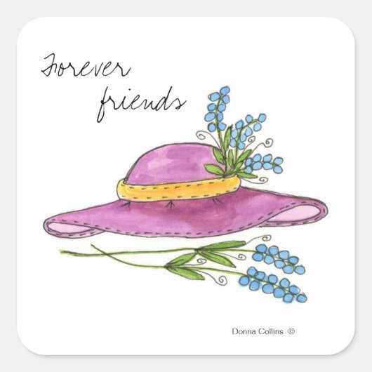 ピンクハットシール スクエアシール (正面)