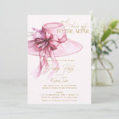 ピンクハットダービーブライダルシャワー 招待状 (スタンド正面)