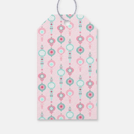 ピンクハットヴィンテージクリスマスのサンタクロース ギフトタグ (裏面)