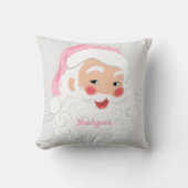 ピンクハットヴィンテージクリスマスのサンタクロース クッション (正面)