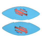 ピンクハッピーイカ漫画イラストレーション アメリカンフットボール (パネル)