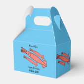 ピンクハッピーイカ漫画イラストレーション フェイバーボックス (裏面サイド)