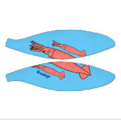 ピンクハッピーイカ漫画イラストレーション ミニバスケットボール (パネル)