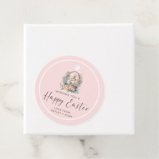 ピンクハッピーイースターバニー フェイバータグ (インサイチュ)