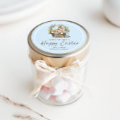 ピンクハッピーイースターバニー ラウンドシール