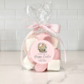 ピンクハッピーイースターバニー ラウンドシール