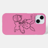 ピンクハッピーイースターバニー Case-Mate iPhoneケース (裏面 (横))
