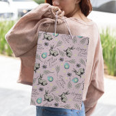 ピンクハッピーイースター名バニー ミディアムペーパーバッグ