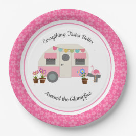 ピンクハッピーグランパーパーティー紙プレート ペーパープレート