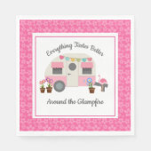 ピンクハッピーグランプパーティー紙ナプキン スタンダードランチョンナプキン (正面)