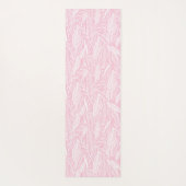 ピンクハッピージャングル動物のパターン&トロピカルパテ葉ル ヨガマット (裏面)