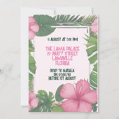 ピンクハッピーニコニリングパジャマラマ 招待状 (裏面)