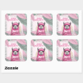 ピンクハッピーニコニリングラマバチェロレッテ スクエアシール (シート)