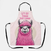 ピンクハッピーニコニリングラマ エプロン (正面)