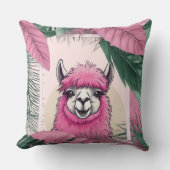 ピンクハッピーニコニリングラマ クッション (正面)