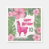 ピンクハッピーニコニリングラマ スタンダードカクテルナプキン (正面)