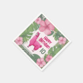 ピンクハッピーニコニリングラマ スタンダードカクテルナプキン (角)