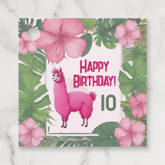 ピンクハッピーニコニリングラマ フェイバータグ (正面)