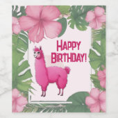 ピンクハッピーニコニリングラマ ワインラベル (シングルラベル)