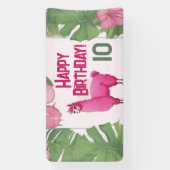 ピンクハッピーニコニリングラマ 横断幕 (縦)