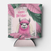 ピンクハッピーニコニリングラマ 缶クーラー (正面)