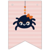 ピンクハッピーハローウィン誕生日 バンティングフラッグ (第1の旗)