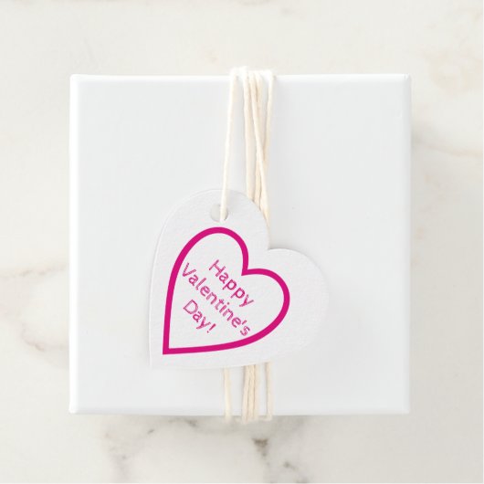 ピンクハッピーバレンタインデーバレンタインハート フェイバータグ (インサイチュ)