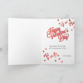 ピンクハッピーバレンタインデーフォトロマンチックハート カード (内部)