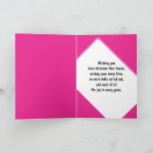 ピンク💗ハッピーバースデー🎾テニスカード カード (内部)