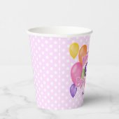 ピンクハッピーバースデー切り出しCookie wバルーン 紙コップ (右)