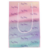 ピンクハッピーバースデー ミディアムペーパーバッグ (裏面)