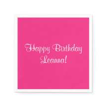 ピンクハッピーバースデー（名前）レアンナ