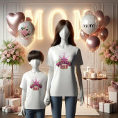 ピンクハッピーマザーズ日女性用Tシャツ Tシャツ