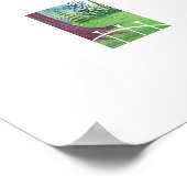 ピンクハビクトリアンウス&さくらんぼブロッサムラージプリント ポスター (角)