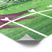 ピンクハビクトリアンウス&さくらんぼブロッサム ポスター (角)