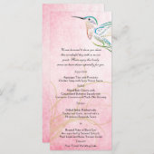 ピンクハミングバードウォーター結婚カラーのメニュー メニュー (正面/裏面)