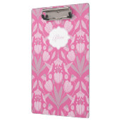 ピンクハミングバードコケパーソナライズされたフローラ クリップボード (左)