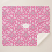 ピンクハミングバードコケパーソナライズされたフローラ シェルパブランケット (正面(横))