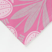 ピンクハミングバードコケパーソナライズされたフローラ フリースブランケット (角)