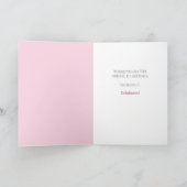 ピンクハミングバードハッピーバースデー カード (内部)